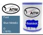 Preview: Ford, Blue Metallic, D (1976): 500ml Lackdose, von ATW Autoteile West.